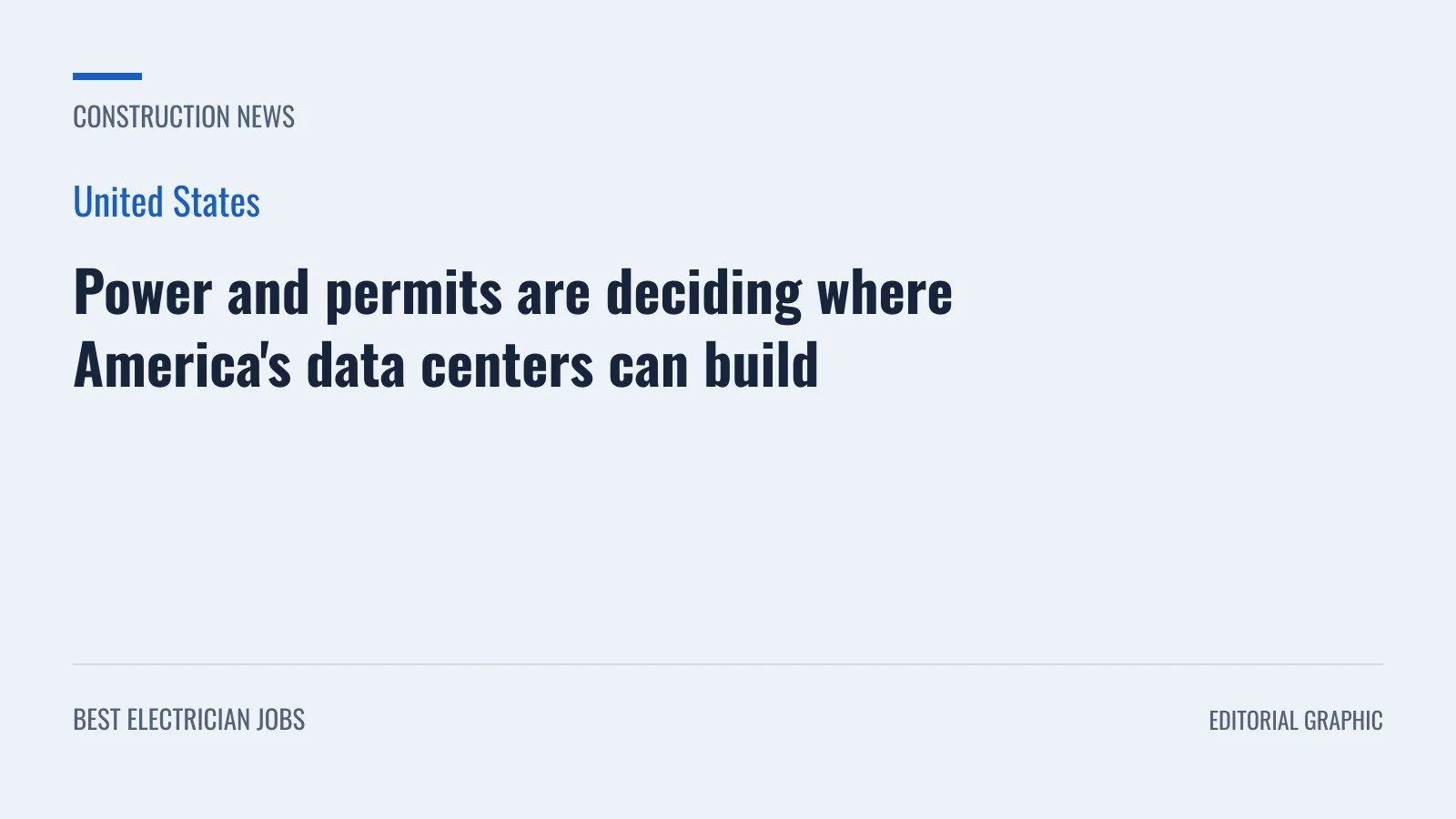 Editorial graphic: Power and permits are deciding where America's data centers can build