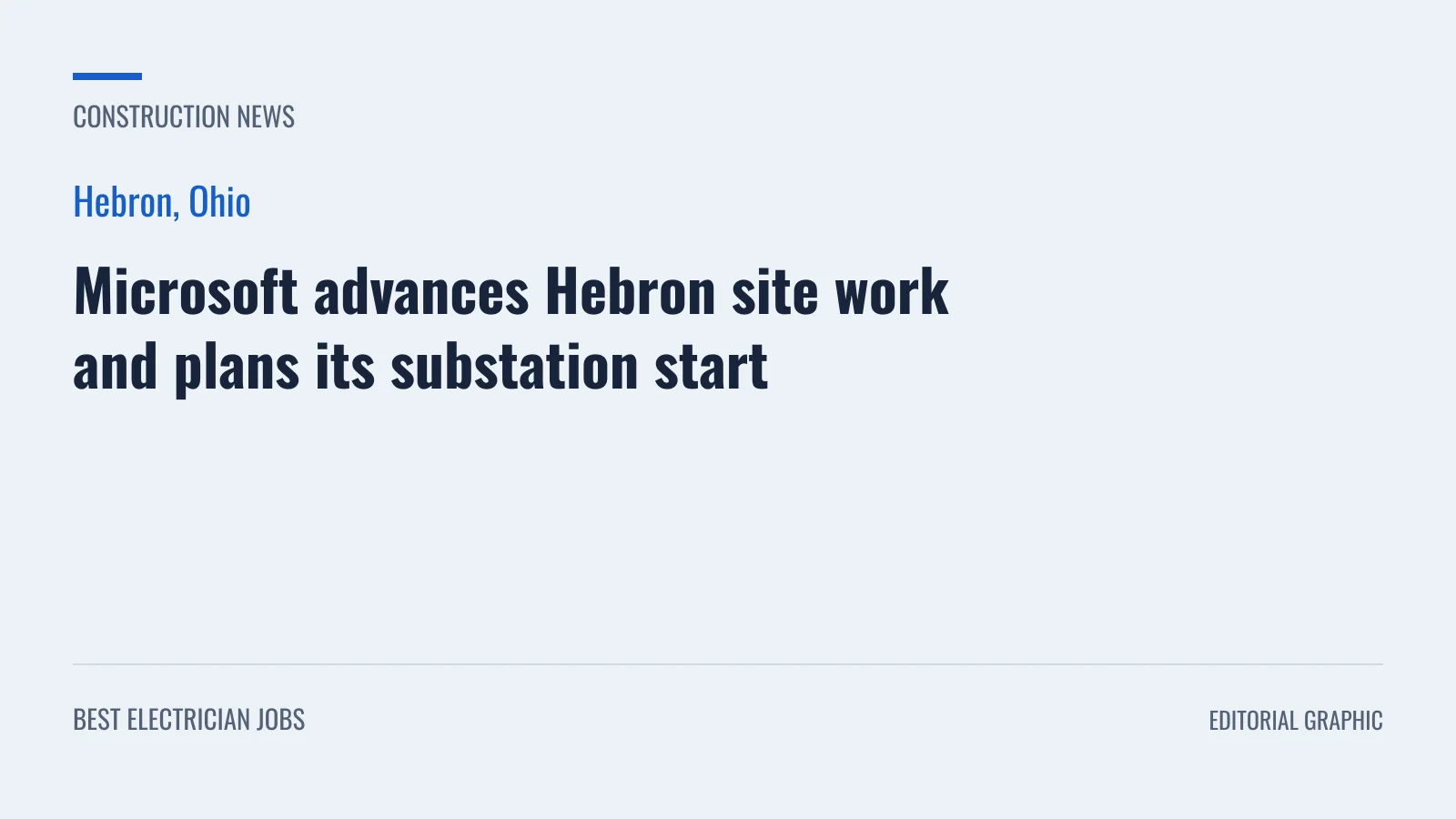 Project fact card: Microsoft advances Hebron site work and plans its substation start