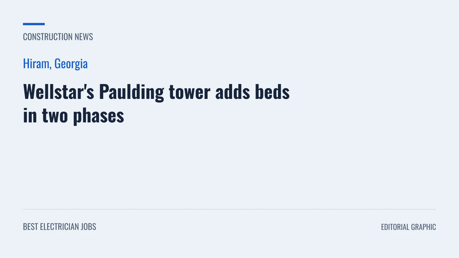 Project fact card: Wellstar's Paulding tower adds beds in two phases